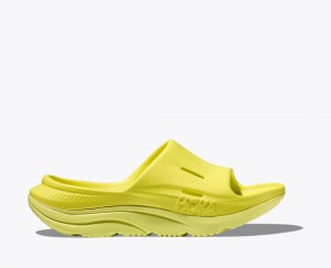 Yellow HOKA Ora Recovery 3 Kids' Slides | 830749RSL