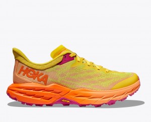 Yellow / Orange HOKA Speedgoat 5 Women's Trail Running Shoes | 681509IMT