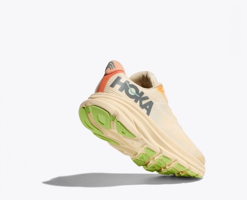 Beige HOKA Clifton 9 Kids' Running Shoes | 216573KRU