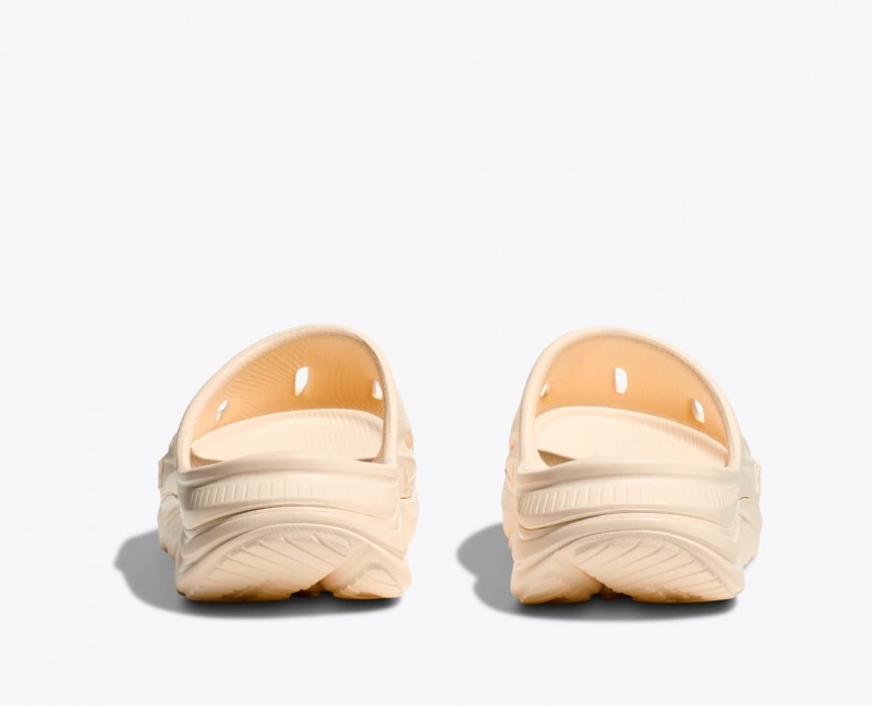 Beige HOKA Ora Recovery 3 Kids' Slides | 196207QEO