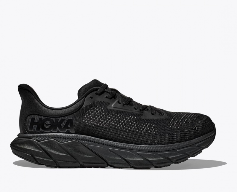 Black HOKA Arahi 7 Men\'s Running Shoes | 613075GDH