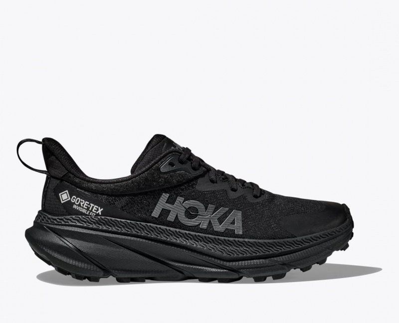 Black HOKA Challenger 7 GTX Men\'s Trail Running Shoes | 719650CRS