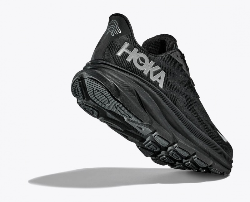 Black HOKA Clifton 9 GTX Men's Running Shoes | 935870WSI