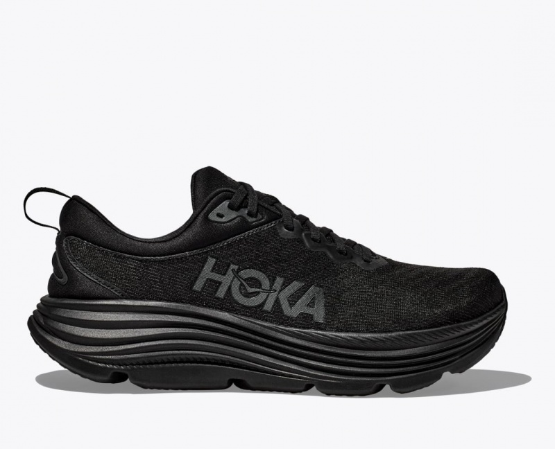 Black HOKA Gaviota 5 Men\'s Running Shoes | 304879MNW