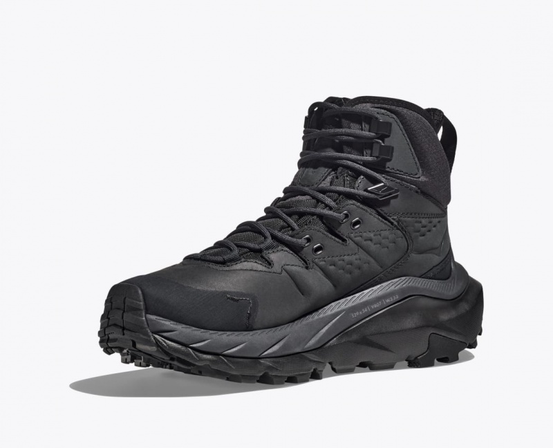 Black HOKA Kaha 2 GTX Men's Hiking Boots | 429760CZO