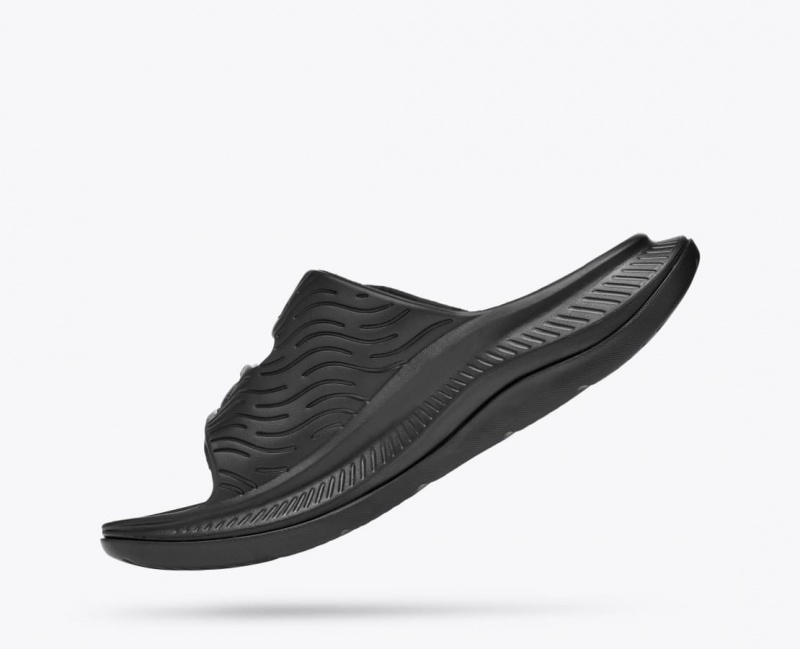 Black HOKA Ora Luxe Men's Slide | 463275HZD