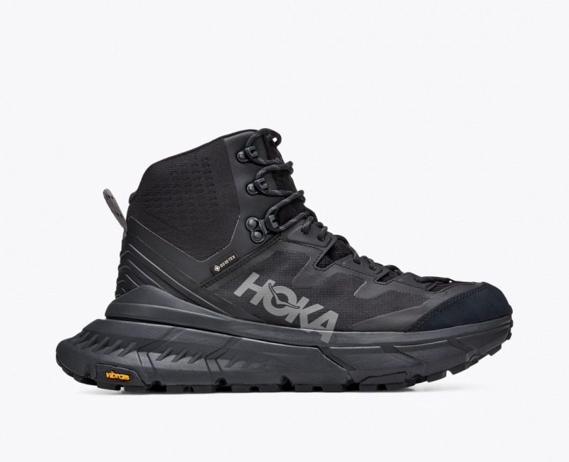 Black HOKA TenNine Hike GTX Men\'s Hiking Boots | 072349UXW