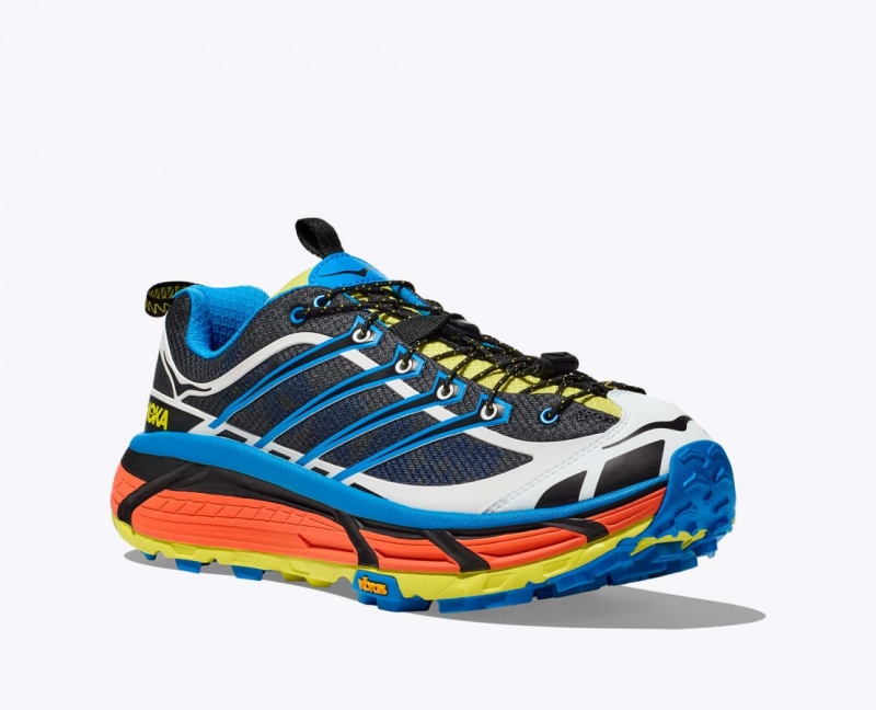 Black / Blue HOKA Mafate Three2 Women's Trail Running Shoes | 901842OST