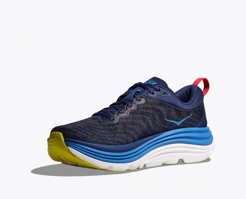 Black / Navy HOKA Gaviota 5 Men's Running Shoes | 918425NTG