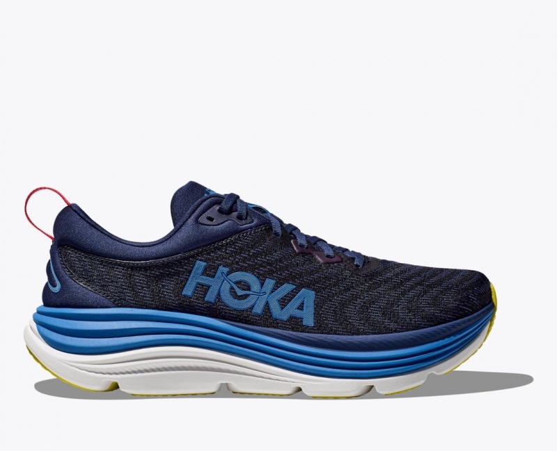 Black / Navy HOKA Gaviota 5 Men\'s Running Shoes | 918425NTG