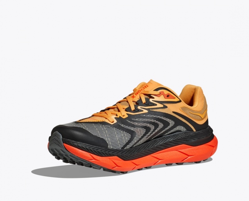 Black / Orange / Red HOKA Tecton X 2 Men's Trail Running Shoes | 456310XNB