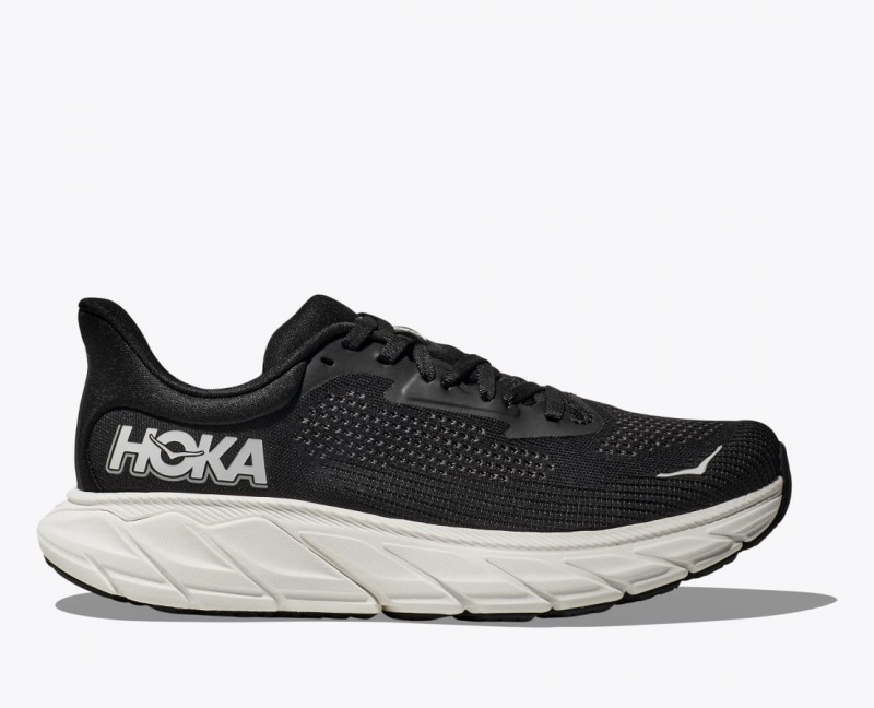 Black / White HOKA Arahi 7 Men\'s Running Shoes | 495231EDZ