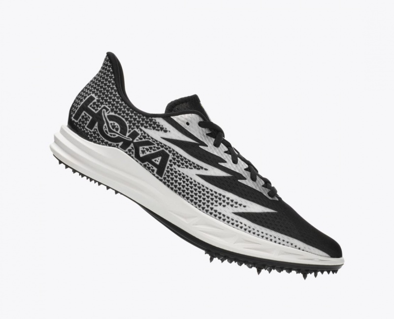 Black / White HOKA Crescendo MD Men's Track Spikes | 596328XCQ