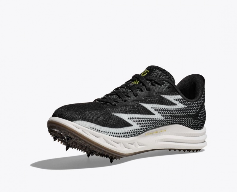 Black / White HOKA Crescendo MD Men's Track Spikes | 596328XCQ