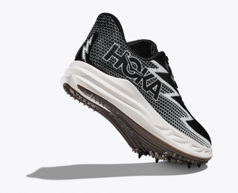 Black / White HOKA Crescendo MD Men's Track Spikes | 596328XCQ