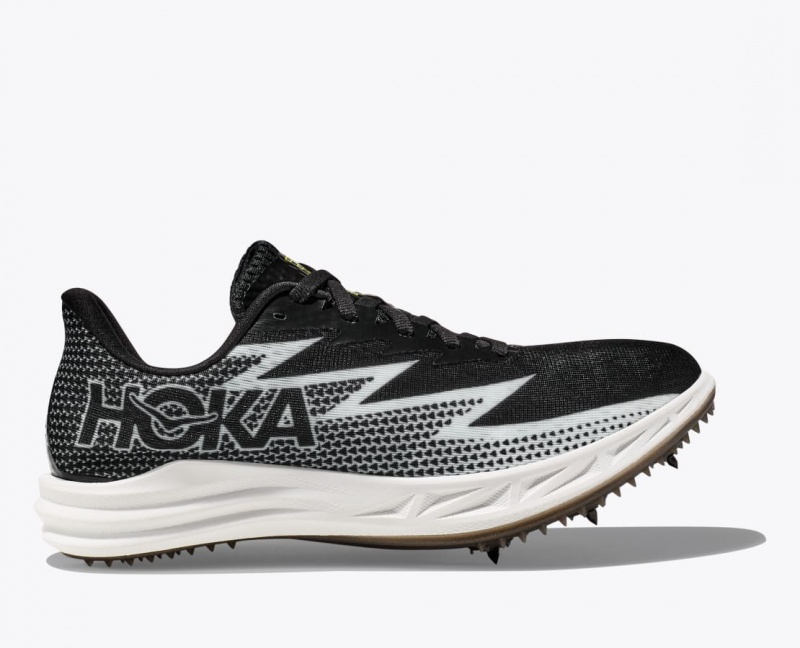 Black / White HOKA Crescendo MD Men\'s Track Spikes | 596328XCQ