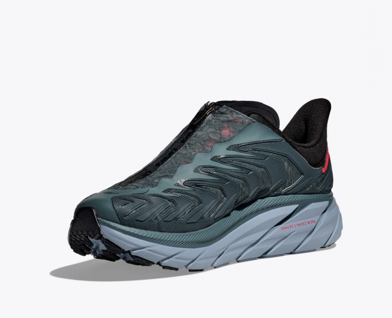 Blue Green / Grey HOKA Project Clifton Women's Sneakers | 075246DKM