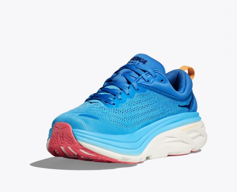 Blue HOKA Bondi 8 Women's Running Shoes | 412876ICP