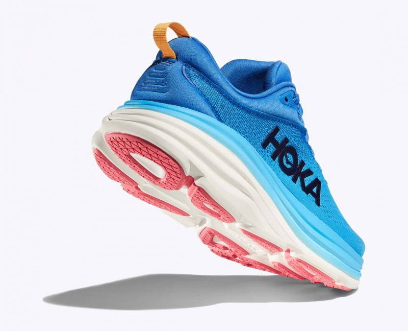 Blue HOKA Bondi 8 Women's Running Shoes | 412876ICP