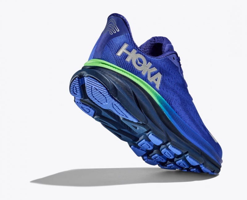 Blue HOKA Clifton 9 GTX Men's Running Shoes | 387146QRA