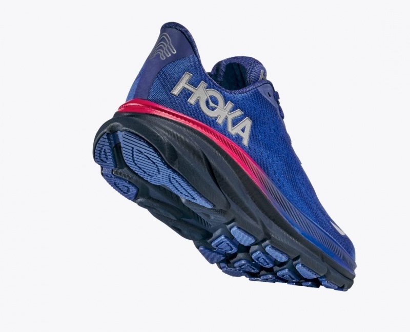 Blue HOKA Clifton 9 GTX Women's Running Shoes | 217389GLW