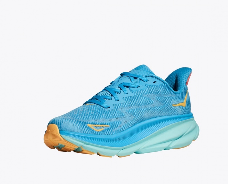 Blue HOKA Clifton 9 Women's Running Shoes | 841205LWV