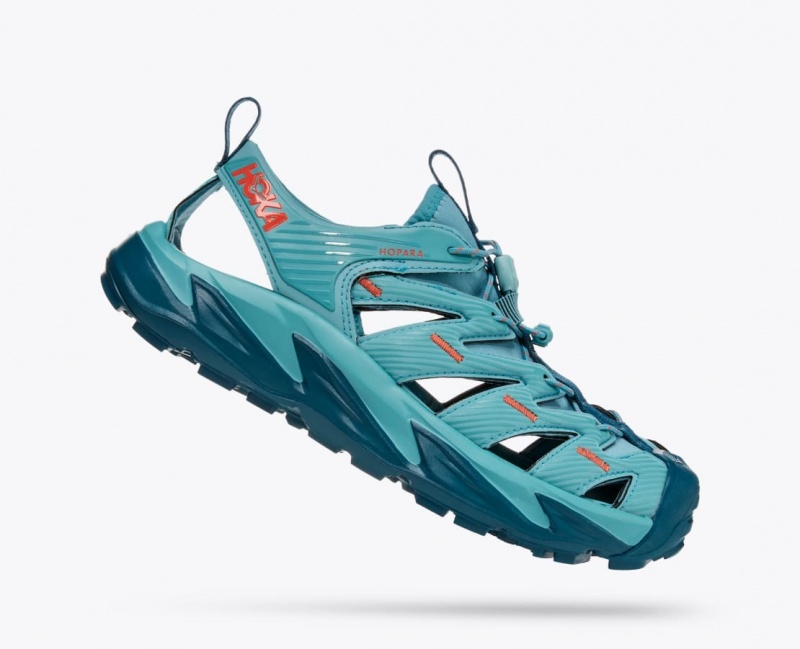 Blue HOKA Hopara Women's Sandals | 302984QEA