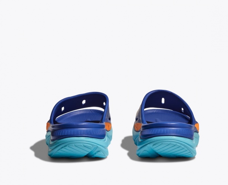 Blue HOKA IRONMAN Ora Recovery Men's Slide | 137685MPZ