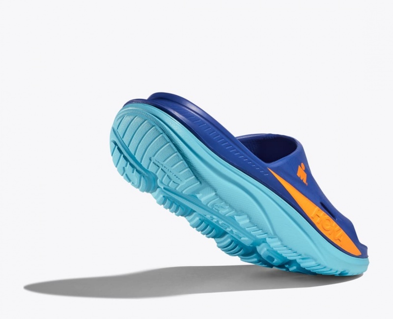 Blue HOKA IRONMAN Ora Recovery Women's Slide | 709832FAQ