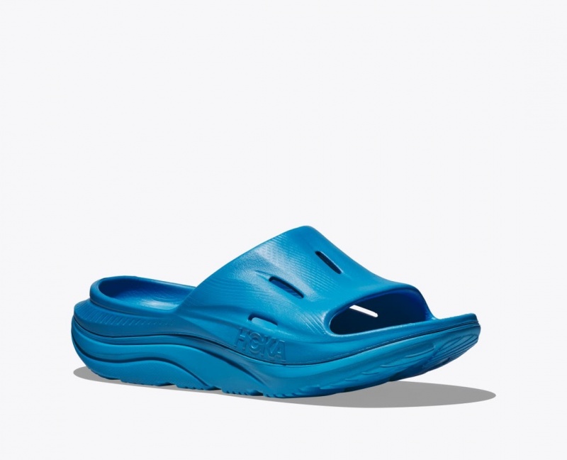 Blue HOKA Ora Recovery 3 Women's Slide | 572048BTF