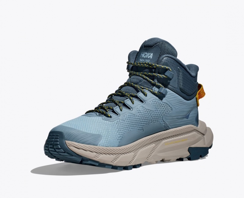 Blue HOKA Trail Code GTX Men's Hiking Boots | 410869YZS