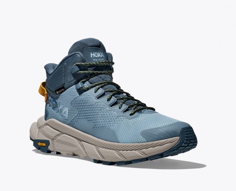 Blue HOKA Trail Code GTX Men's Hiking Boots | 410869YZS