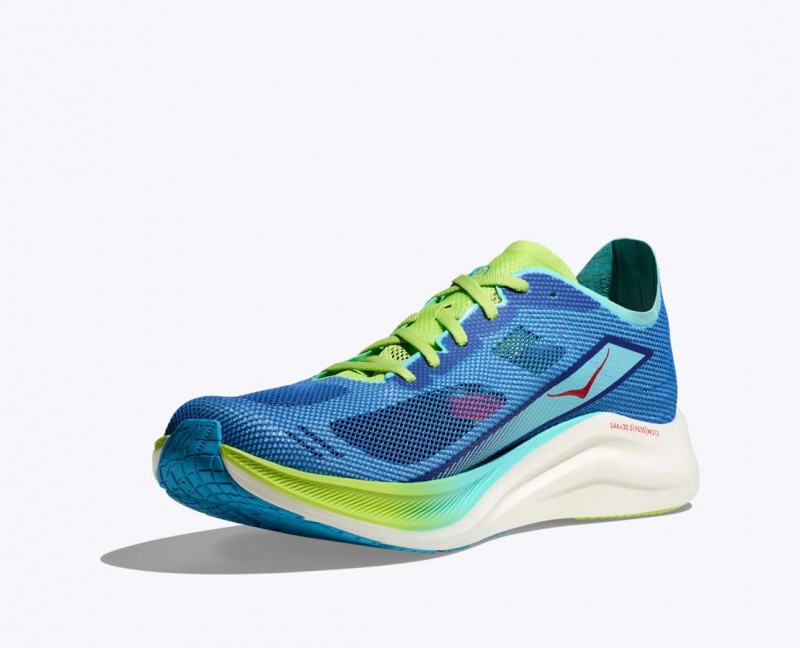 Blue / Green HOKA Cielo Road Men's Running Shoes | 924536BLW