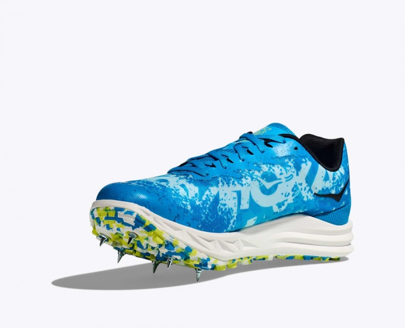 Blue / Green HOKA Crescendo XC Men's Track Spikes | 825679YBH