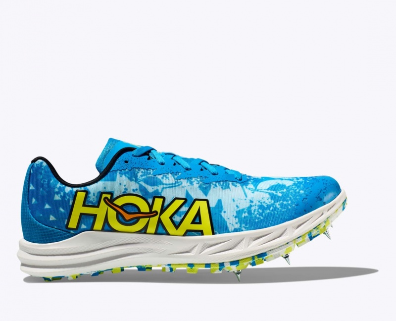 Blue / Green HOKA Crescendo XC Men\'s Track Spikes | 825679YBH