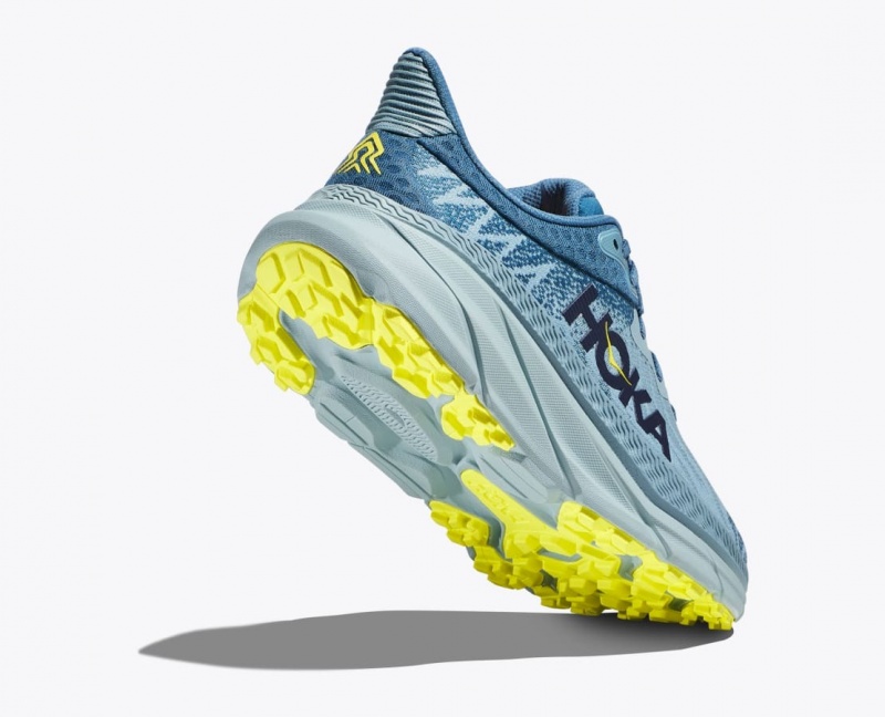 Blue / Light Blue HOKA Challenger 7 Men's Trail Running Shoes | 927851WMP