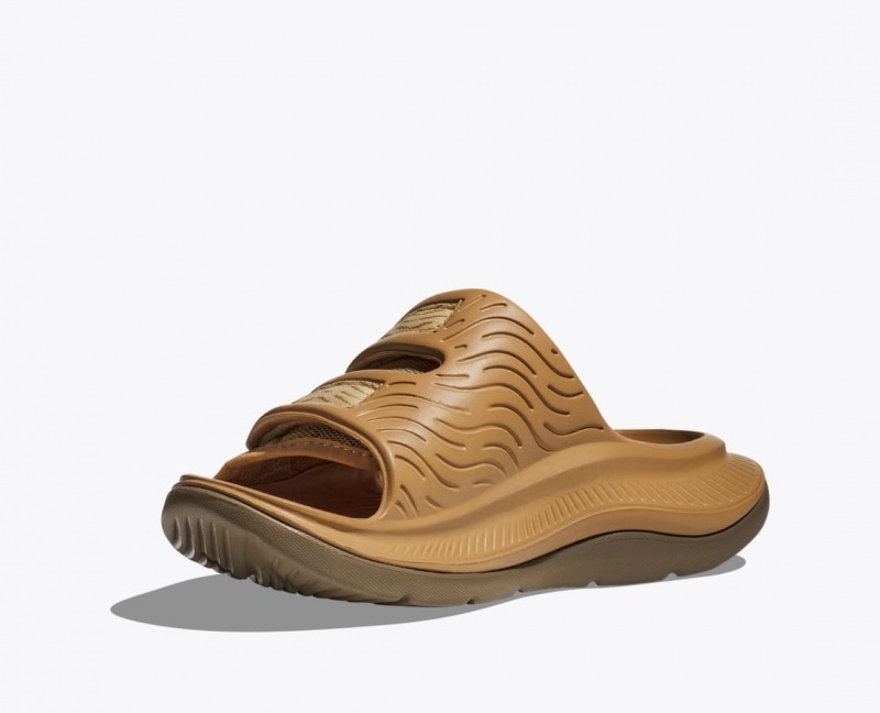 Brown HOKA Ora Luxe Men's Slide | 206953NEZ