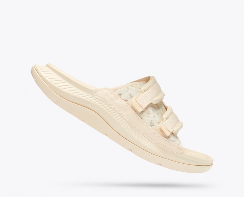 Cream HOKA Ora Luxe Men's Slide | 197243STA