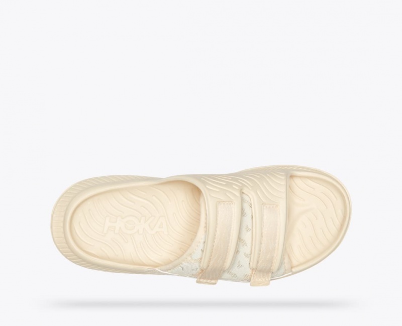 Cream HOKA Ora Luxe Men's Slide | 197243STA