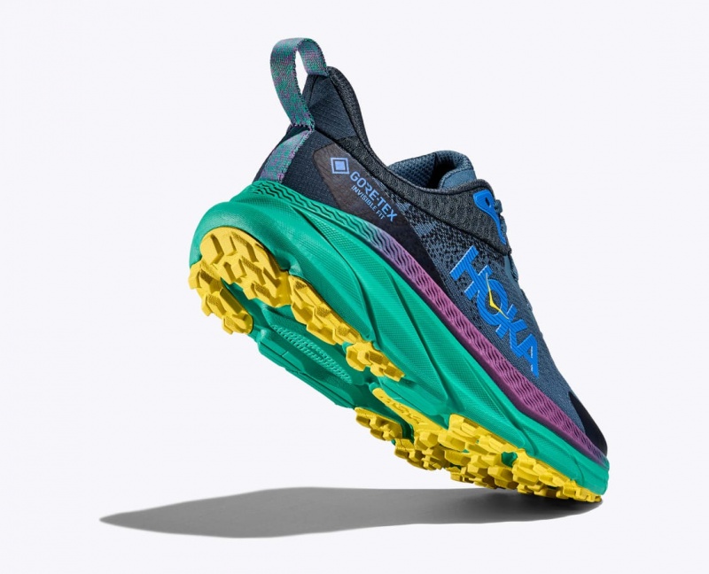 Dark Blue HOKA Challenger 7 GTX Women's Trail Running Shoes | 096125QAI