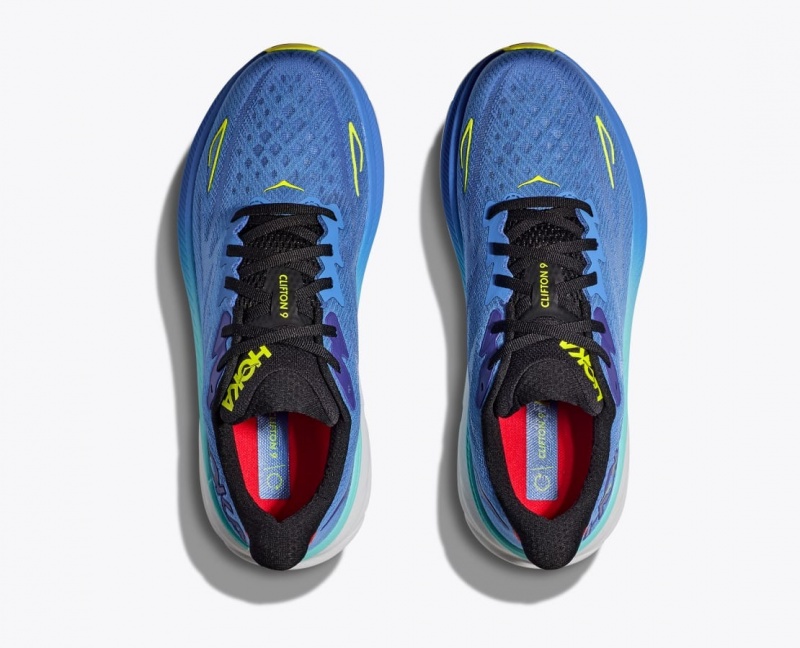 Dark Blue HOKA Clifton 9 Men's Running Shoes | 329876OBG