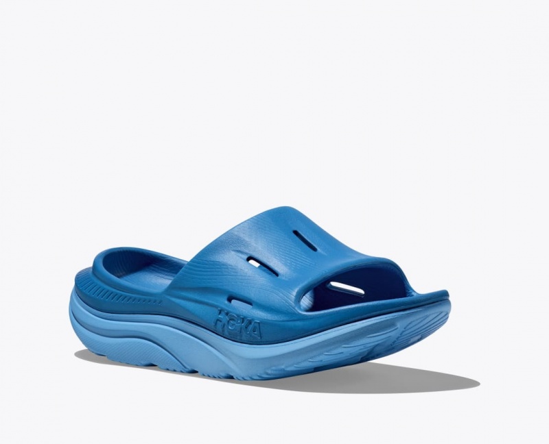 Dark Blue HOKA Ora Recovery 3 Women's Slide | 670352OZF