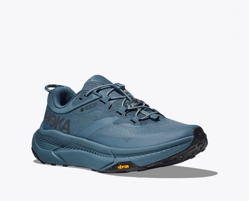 Dark Blue HOKA Transport GTX Men's Walking Shoes | 892713VQE