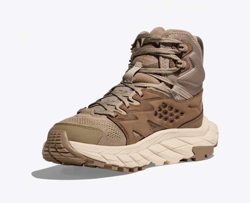 Dark Brown HOKA Anacapa Breeze Mid Women's Hiking Boots | 750632ZFO