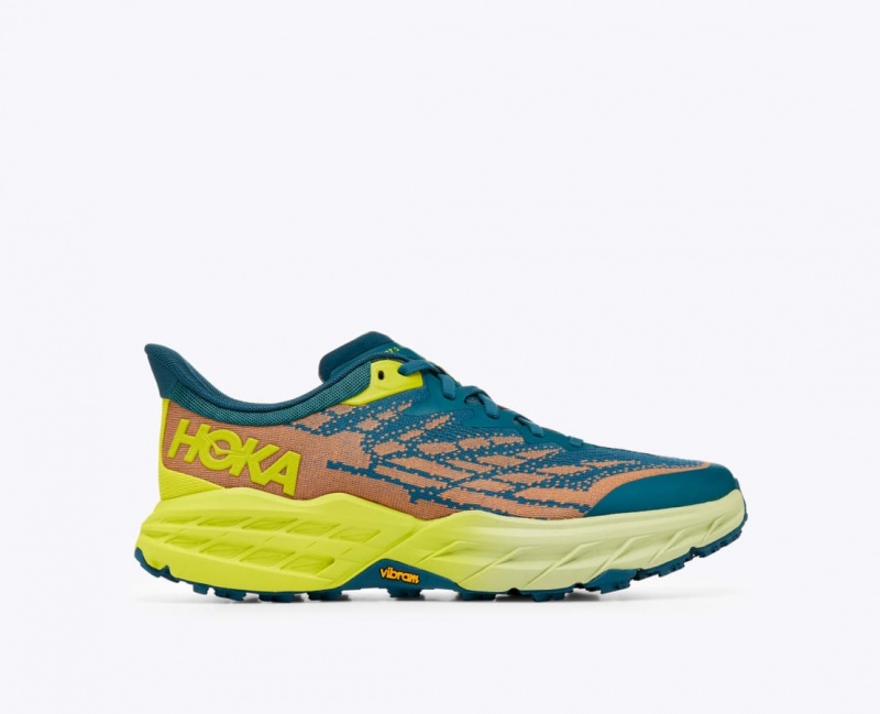 Dark Green / Orange HOKA Speedgoat 5 Men\'s Trail Running Shoes | 173840MTA