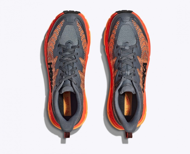 Dark Grey / Orange HOKA Mafate Speed 4 Men's Trail Running Shoes | 921306JDS