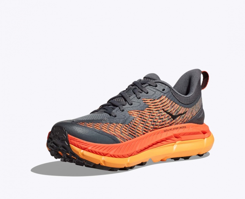 Dark Grey / Orange HOKA Mafate Speed 4 Men's Trail Running Shoes | 921306JDS