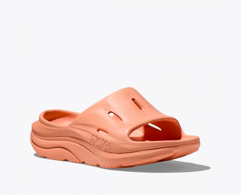 Dark Orange HOKA Ora Recovery 3 Women's Slide | 632894IBW