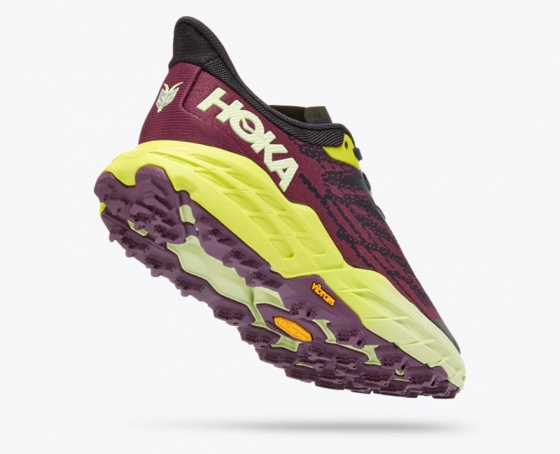 Dark Red / Black HOKA Speedgoat 5 Women's Trail Running Shoes | 617082HOF