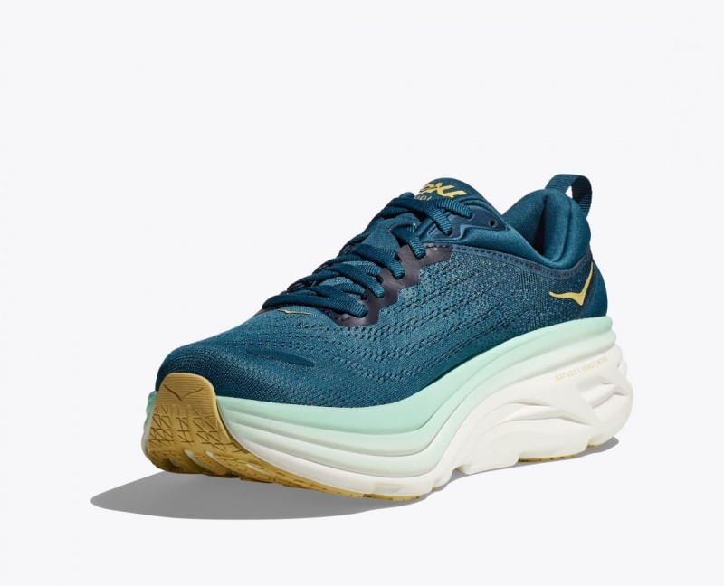 Dark Turquoise HOKA Bondi 8 Men's Running Shoes | 321845PZH